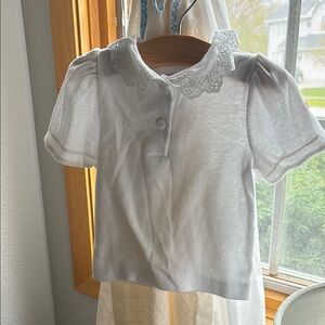 Y2K OshKosh lace collar 12 months shirt